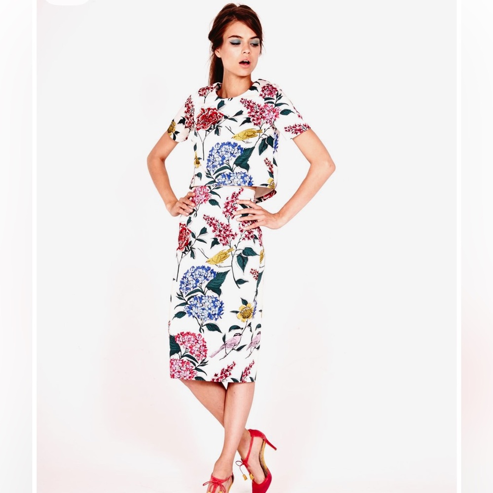 Boden  Emilie Botanical Pencil Skirt Size 12